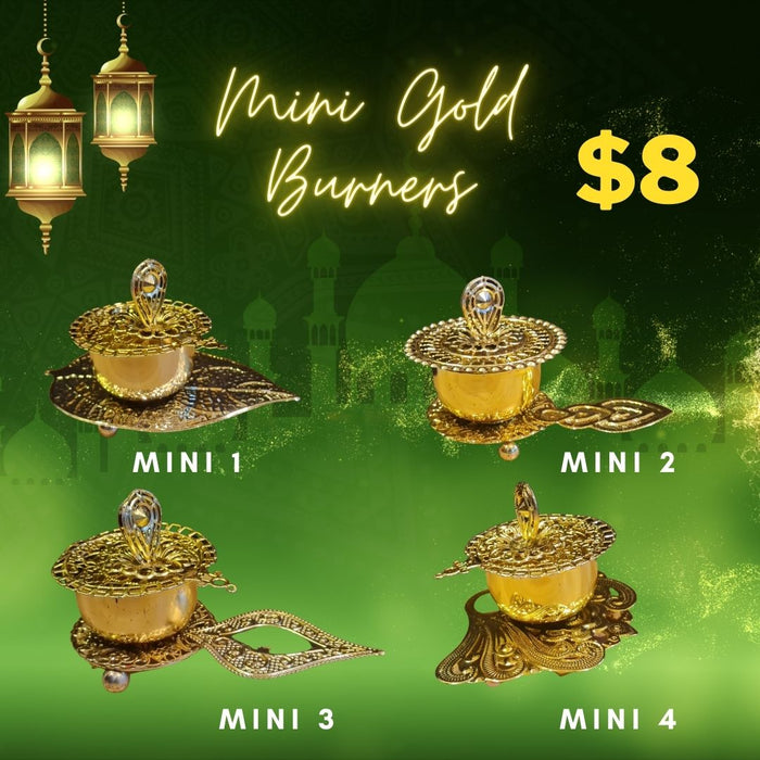 Mini Gold Bakhoor Burners