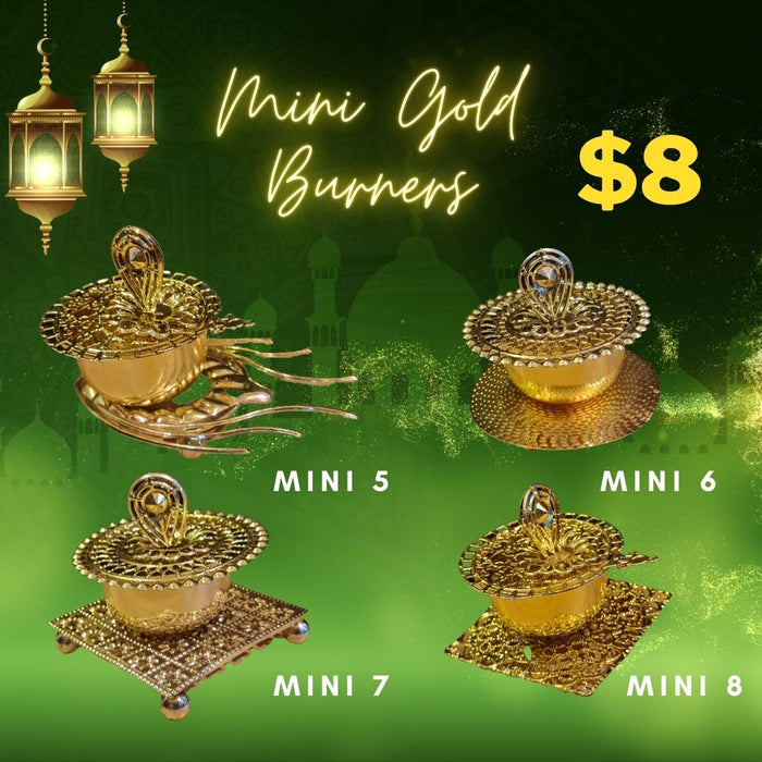 Mini Gold Bakhoor Burners