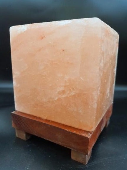 Box Shaped Himalayan Salt Lamp with Stand (Small)