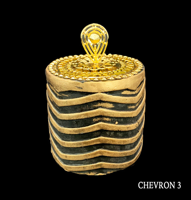 Black & Gold Chevron Bakhoor Burners